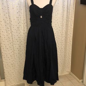 Navy Midi length dress with pockets